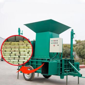 Automatic Farm Silage Baler Making Equipment Animal Feed Hay and Straw Alfalfa Square Horizontal Hay Baler Machine