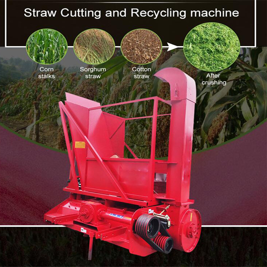 Tractor Matched Straw Recycling Machine For Corn Hay Harvester Machine Silage Forage Chopper With Storage Bin