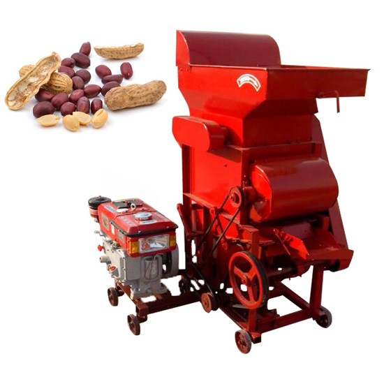 diesel engine driven groundnut decorticator sheller machine peanut shell removing 